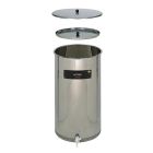 rostfritt fat med flytande lock, 65 liter