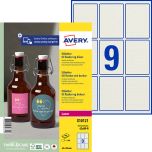 Flasketikett 6x9 cm, cremevit 900 st