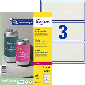 Etikett till burkar 44 cl, cremevit 300 st