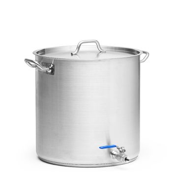 Patina rostfri kittel med tappkran 30 l