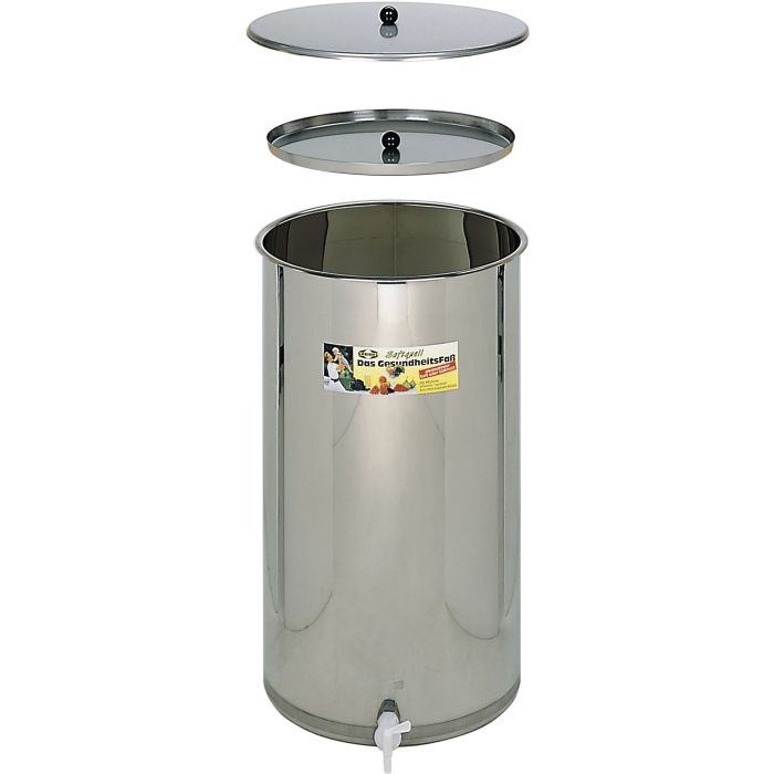 rostfritt fat med flytande lock, 65 liter