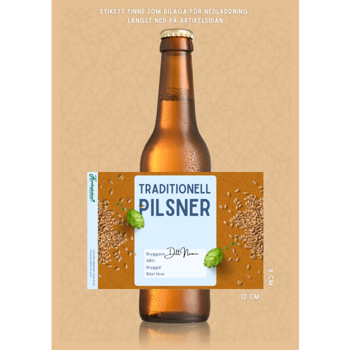 Traditionell pilsner receptkit 20 l
