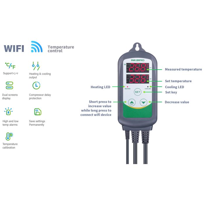 universaltermostat Inkbird WiFi ITC-308