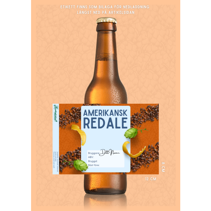 Amerikansk red ale receptkit 20 l