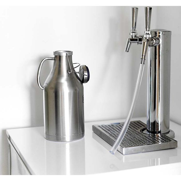 rostfri growler, 2 l